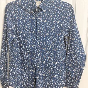 J. Crew Navy Floral Men's Casual Shirt